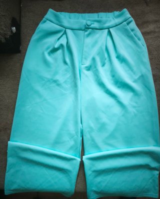 Traje chaqueta aguamarina irregular