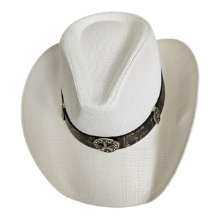 Sombrero Vaquero Blanco Talla 58CM (S/M) Adulto