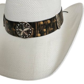 Sombrero Vaquero Blanco Talla 58CM (S/M) Adulto