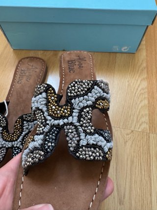 Sandalias Alma Blue adornadas