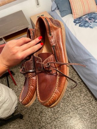 Náuticos de piel marrón talla 43