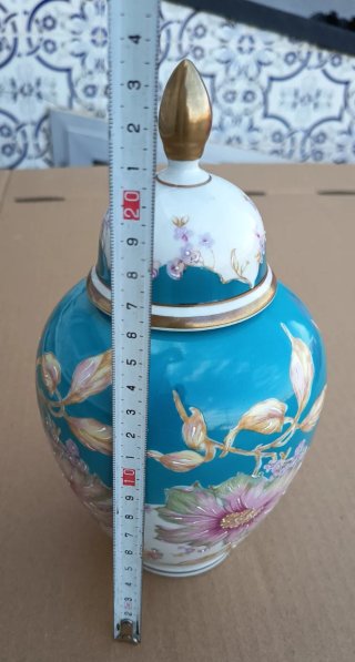 Pote de Porcelana Azul e Dourado,( Artibus )