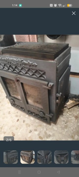 Estufa antigua de leña