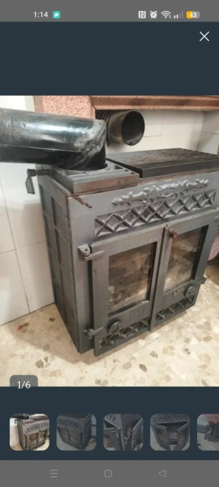 Estufa antigua de leña