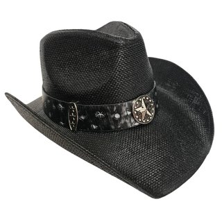 Sombrero Vaquero Negro Talla 58cm (S-M) Cowboy New