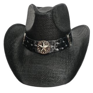 Sombrero Vaquero Negro Talla 58cm (S-M) Cowboy New
