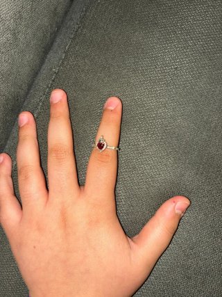 Anillo Pandora Corazón Rojo y Plata