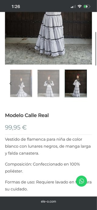 Traje de flamenca blanco y negro