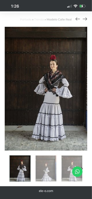 Traje de flamenca blanco y negro