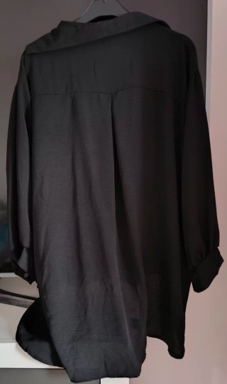 Camisa negra oversize. Talla grande.  Hasta una 56