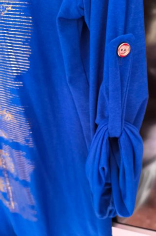 Camiseta azul.Talla grande, da hasta 56. Nueva