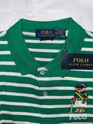 Polo Ralph Lauren Verde e Branco Listrado