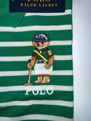 Polo Ralph Lauren Verde e Branco Listrado