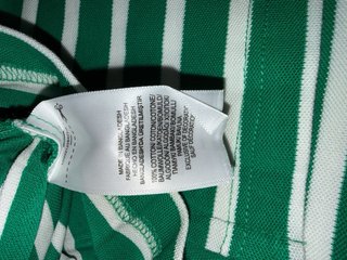 Polo Ralph Lauren Verde e Branco Listrado