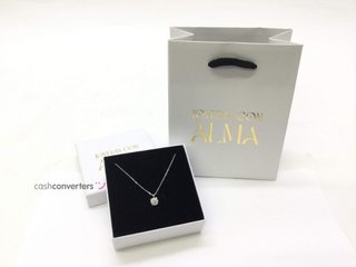 collar oro 18k con diamante de laboratorio 23cm