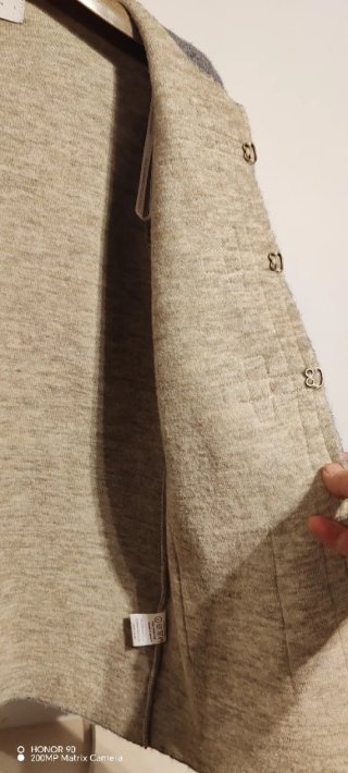 Chaqueta mujer bordada gris multicolor