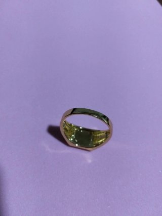 Anillo Sello Hombre Piedra Negra Chapado Oro 18