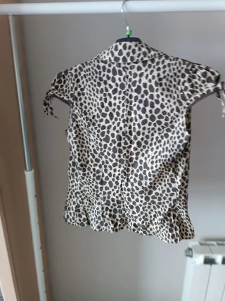 Camisa Blanco estampado animal print