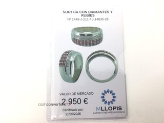 sortija oro 18k con piedra
