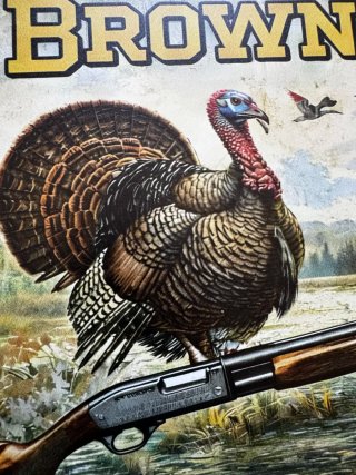 Letrero cartel Metálico Browning Caza Pavo