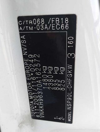 301762 paragolpes trasero toyota yaris live