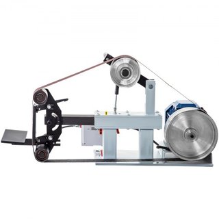 Lijadora de Disco y Banda de Banco Lijadora de Banco 1.5KW con Rueda PH 427 x 30.5 cm Cinta de Lijado Ajustable, Lijadora de Banda y Disco de Maquinaria Central 0-2800Rpm Lijadoras Combinadas