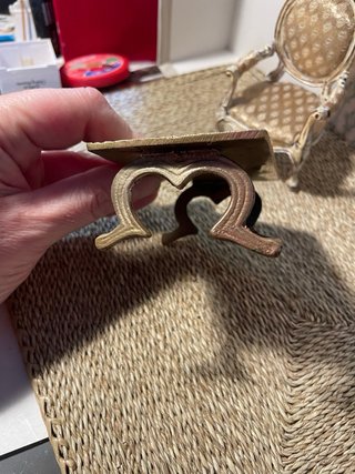 Tavolino in ottone per casa delle bambole