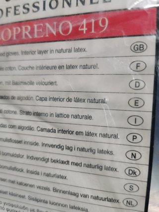 Guantes MAPA neopreno 419 large 8, nuevos