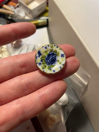 Set servizio tè bambole rose blu