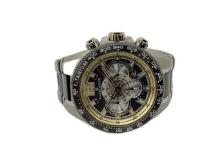 reloj pulsera caballero lanscotte titanium cronógrafo