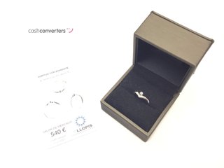 anillo oro 18k con piedra con diamante