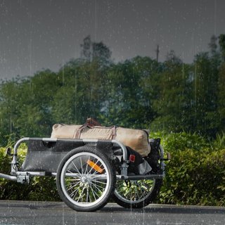 Remolque de Carga para Bicicleta, Capacidad de Carga de 100 lbs, Carro de Bicicleta de Alta Resistencia, Almacenamiento Compacto Plegable y Liberación Rápida con Enganche Universal, Ruedas de 16",...