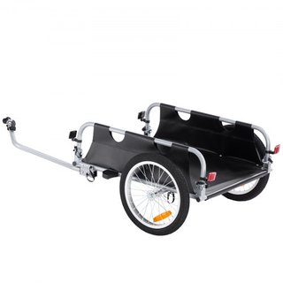 Remolque de Carga para Bicicleta, Capacidad de Carga de 100 lbs, Carro de Bicicleta de Alta Resistencia, Almacenamiento Compacto Plegable y Liberación Rápida con Enganche Universal, Ruedas de 16",...