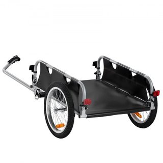 Remolque de Carga para Bicicleta, Capacidad de Carga de 100 lbs, Carro de Bicicleta de Alta Resistencia, Almacenamiento Compacto Plegable y Liberación Rápida con Enganche Universal, Ruedas de 16",...