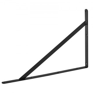 Supporto per Scaffale, 18 x 12 in 12 Pezzi, Supporti per Scaffali Galleggianti ad Alta Resistenza, Supporti per Scaffali, Supporto per Scaffale Triangolare Nero Opaco da 3 mm di Spessore, Supporti per Libreria...
