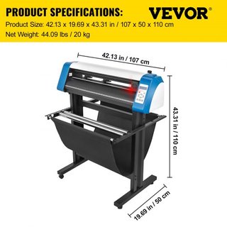 Máquina de Corte de Vinilo de 34" Cortadora Plotter Sensor Semiautomática USB