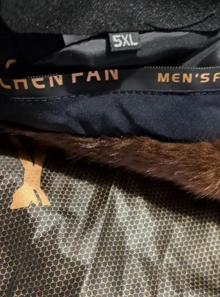 Chaqueta Parka Hombre ZUOHUN 5XL Negra Dorada