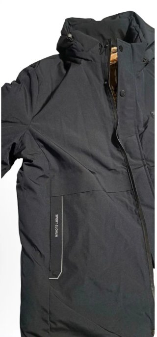 Chaqueta Parka Hombre ZUOHUN 5XL Negra Dorada