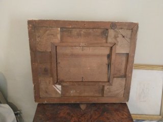 Pintura óleo antigua SIGLO XIX impresionista tabla