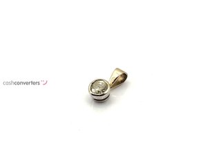 colgante oro 18k con piedra con diamante