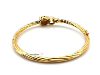 pulsera oro 18k con piedra con circonita