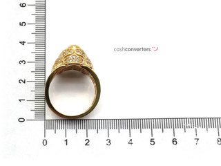 sello oro 18k con piedra con circonita