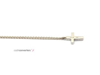 gargantilla oro 18k con piedra con diamante 22cm