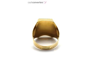 sello oro 18k con piedra con onix