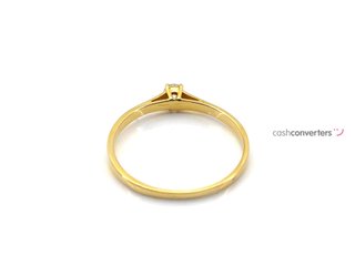 anillo oro 18k con piedra con diamante