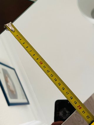 Espejo decorativo plateado y transparente