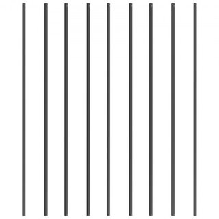 Balustres Metálicos para Escaleras, 44'' x 0.5'' Spindles Decorativos de Aleación de Aluminio, Paquete de 31 Balustres para Deck con Tornillos, Barandilla Recta Clásica Hueca Recubierta de Polvo N...