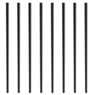 Balustres Metálicos para Escaleras, Spindles Decorativos de Aluminio Redondos de 3/4'' x 32'' de Largo, Paquete de 101 Balustres para Deck con Tornillos, Barandilla Hueca Clásica de Acabado en Pol...