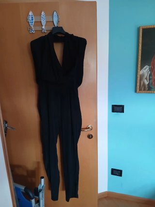 Max&Co Jumpsuit Seta Schiena Scoperta Nero
