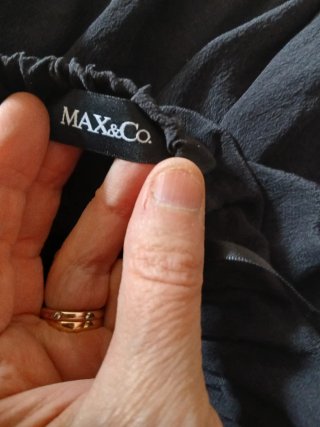 Max&Co Jumpsuit Seta Schiena Scoperta Nero
